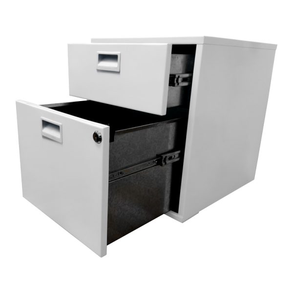 Archivero Metálico de 1 Gaveta y 1 Cajon Lapicero (1+1) Blanco