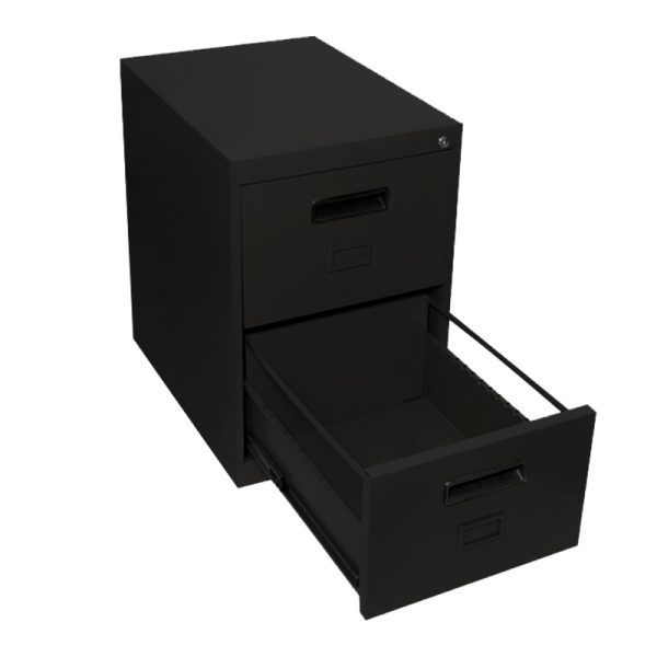 Archivero Metálico con Correderas 2 Gavetas Oficio - Negro - EKO