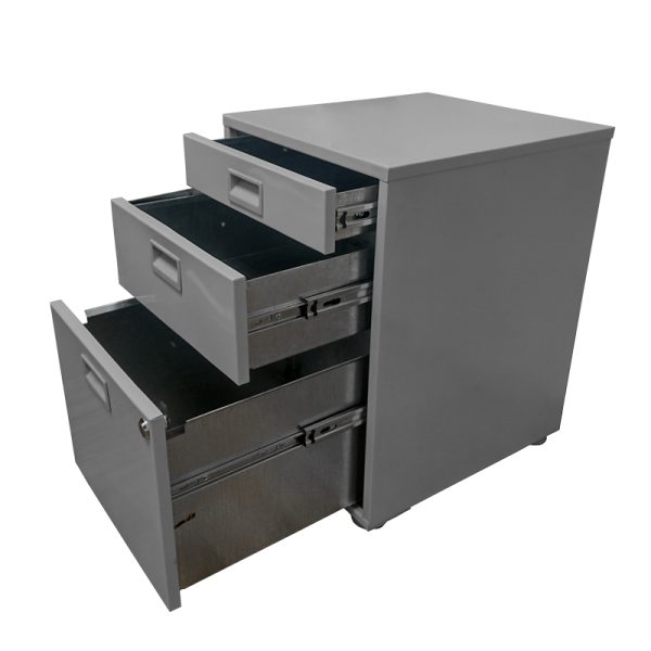 Archivero Metálico de 1 Gaveta, 1 Media Gaveta  y 1 Cajon Lapicero (1.5+1) - Gris