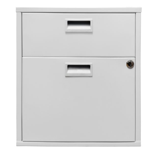 Archivero Metálico de 1 Gaveta y 1 Cajon Lapicero (1+1) Blanco