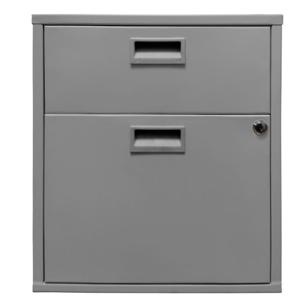 Archivero Metálico de 1 Gaveta y 1 Cajon Lapicero (1+1) Gris
