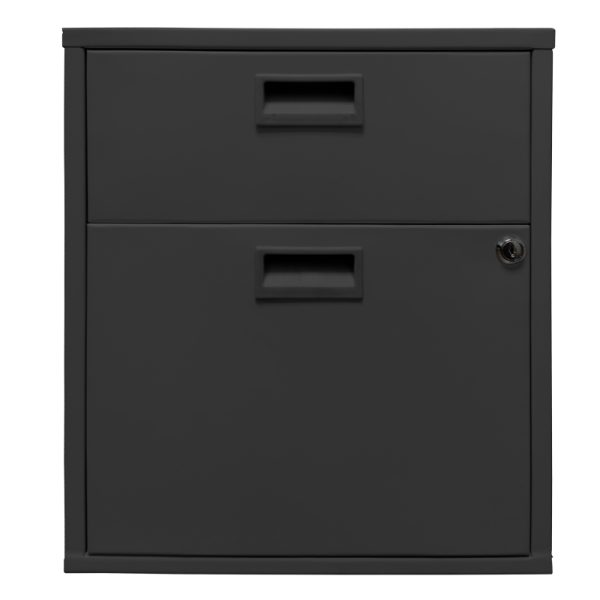 Archivero Metálico de 1 Gaveta y 1 Cajon Lapicero (1+1) Negro