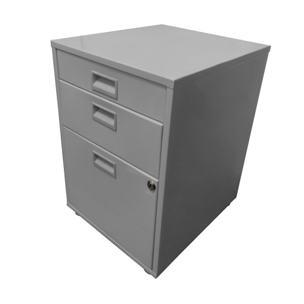 Archivero Metálico de 1 Gaveta, 1 Media Gaveta  y 1 Cajon Lapicero (1.5+1) - Gris