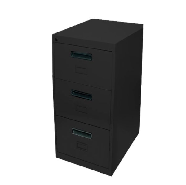 Archivero Metálico con Correderas 3 Gavetas Oficio - Negro - EKO