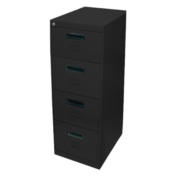 Archivero Metálico con Correderas 4 Gavetas Oficio - Negro - EKO