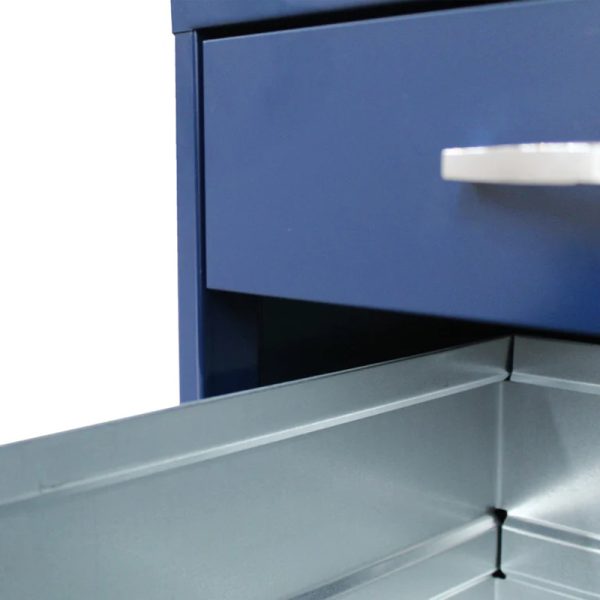 Archivero Metálico 2 Gavetas + 1 Cajón Papelero + Ruedas Carta