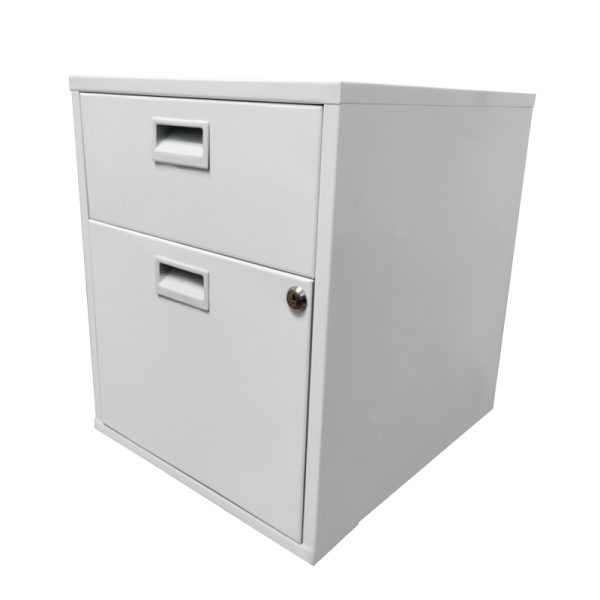 Archivero Metálico de 1 Gaveta y 1 Cajon Lapicero (1+1) Blanco